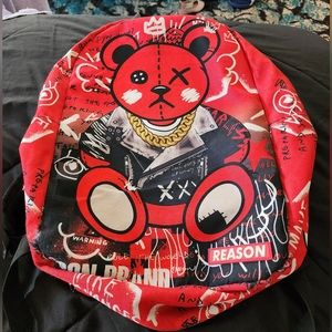 Super Cool😎 Reason Teddy Bear Graffiti Print Backpack